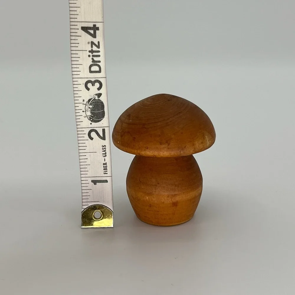 Vtg Colorado Aspen Wood Mushroom Figurines SET of 3 Handcrafted Rustic Decor